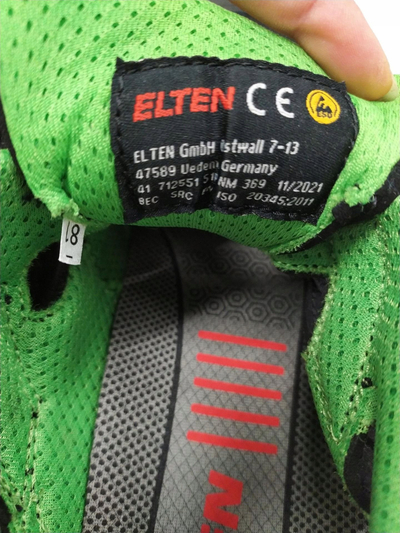 Sandale sigurie Elten Impulse Green Easy ESD S1P, pa hekur, nr. 41, të zeza me jeshile