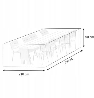 Mbulesë mobiljesh kopshti Aptel R3, 250x210x90 cm, material OXFORD, e zezë
