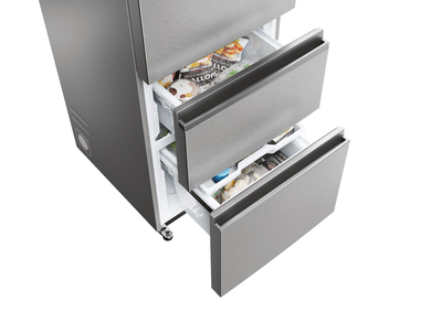 Frigorifer kombi Haier HTW5620DNMG, 414L, No Frost, inox