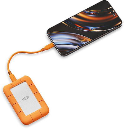 Hard disk i jashtëm LaCie STND1000400, 1TB, USB Type C 3.2 Gen 1, gri portokalli