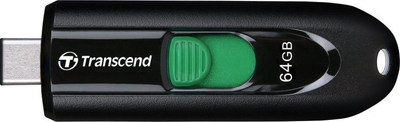 USB Transcend JetFlash 790C, 64GB, USB 3.2, e zezë