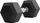 Hantelë THORN+Fit Hex Rubber, çelik, 10kg, e zezë