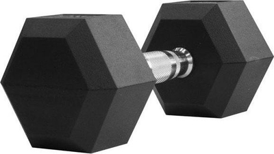 Hantelë THORN+Fit Hex Rubber, çelik, 10kg, e zezë
