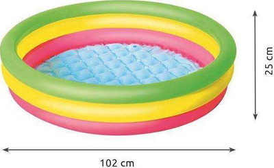 Pishinë Bestway 102x25cm, 3 ngjyra 