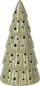Dekor bredh Krishtlindjesh porcelani me LED, 14 cm, jeshil