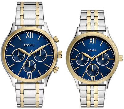 Set orësh Fossil Fenmore Multifunction Couple Watch BQ2900SET, dyngjyrësh