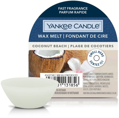 Dyll aromatik Yankee Candle Coconut Beach, erë kokosi dhe ananasi, 8 orë
