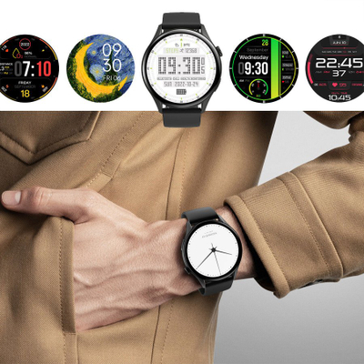 Smartwatch për femra Gravity GT11-7, ekran 1.43" AMOLED, IP67, rose gold
