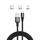 Kabllo magnetike Savio CL-152, 3 në 1 USB-C Micro USB Lightning, 1 m, e zezë