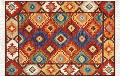 Tapet leshi Kilim ZOVUNI, 160 x 230 cm, lesh me pambuk, shumëngjyrësh