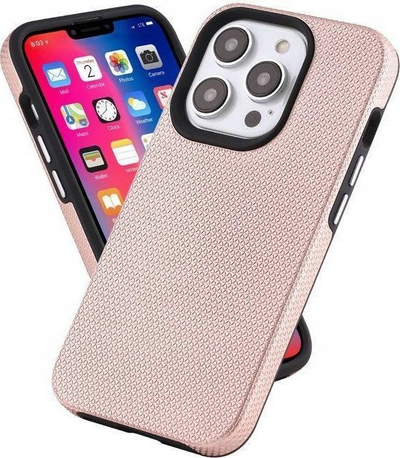 Mbulesë telefoni MX Prestige për iPhone 13 Pro 6.1", e fortë, që s’rrëshqet nga dora, rozë pudër