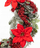 Kurorë Krishtlindjesh Atmosphera me poinsetia, Ø 50cm, dekorative, e kuqe