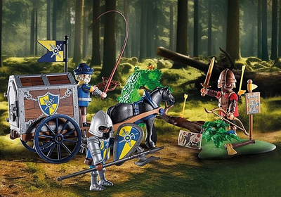 Lodër set Playmobil Novelmore Convoy, 97 pjesë, kalorës dhe karrocë, shumëngjyrëshe