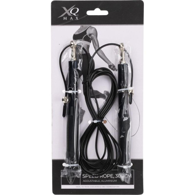 Litar kërcimi XQ Max Speed Rope, 300cm, me doreza alumini, i zi
