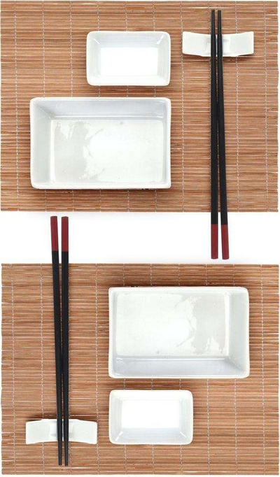 Сет за сервирање суши Excellent Houseware, 12 парчиња, за 2 лица, шарен