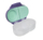 Kuti snack b.box Snack Box, 2 ndarje, hermetike, blu