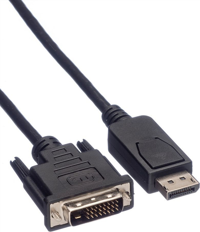 Kabllo Roline 11.04.5619, DisplayPort në DVI D, 1.5m, e zezë