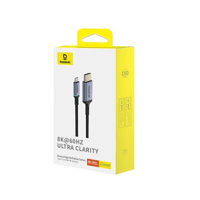 Кабел адаптер USB C во HDMI Baseus, 8K 60Hz, 1.5m, црн