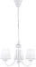 Lluster Trio Lighting Cortez, 3 llamba, metal dhe pëlhurë, e bardhë