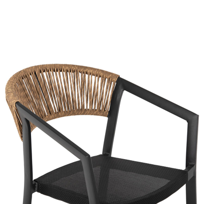 Stol bari alumini me krahë 56x58x105Hcm (HM5892.25), zezë