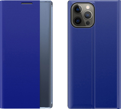 Mbrojtëse libri Hurtel Sleep Case për iPhone 13 Pro, me kapak Smart Cover, blu