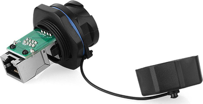 Konektor rrjeti Alcasa IC06 R102 RJ45, plastik, i zi