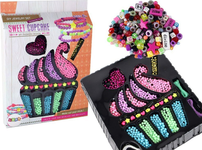 Set lodrash Leantoys Jewelry Making Bead Set, rruaza shumëngjyrëshe, për krijim bizhuterish