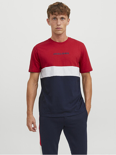 Maicë për meshkuj Jack&Jones, e kuqe/kaltër