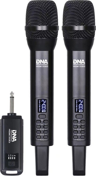 Set mikrofoni pa tel profesional 2.4 GHz, kapsulë dinamike kardioide, lidhje USB‑C, i zi