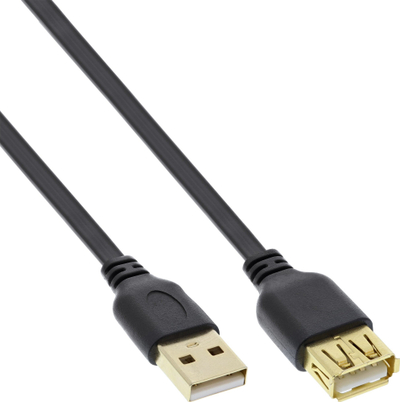 Kabllo USB InLine 34615F, USB A në USB A, 1.5 m, e zezë
