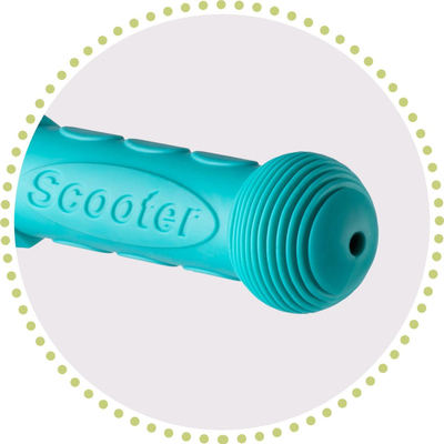 Trotinet për kalamoj Ricokids, me 3 rrota LED, i palosshëm, blu jeshil