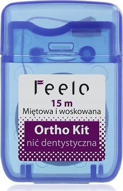 Set ortodontik Feelo ORTHO Starter, furça dhëmbësh, fijë dhëmbësh, blu
