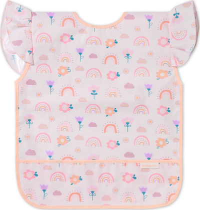 Përparëse bebe Babyono Waterproof Bib Rainbow, rezistente ndaj ujit, me xhep, shumëngjyrëshe