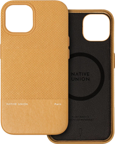 Mbrojtëse telefoni Native Union ReClassic për iPhone 15, me MagSafe, ngjyrë kafe