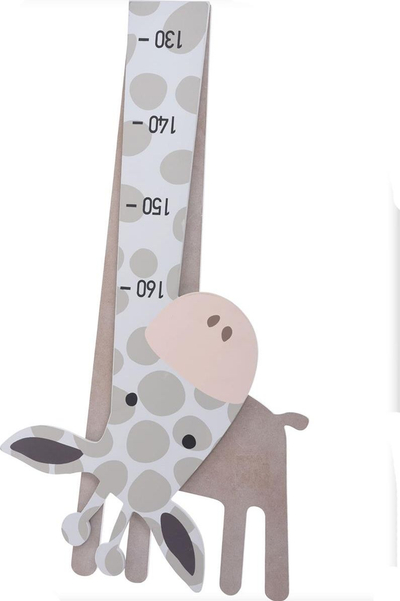 Matës rritjeje për kalamoj H&amp;S Giraffe, 70-160 cm, mural, me ngjyra pastel