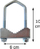 Klëmë antene universale, U-bolt, 10 cm, e galvanizume