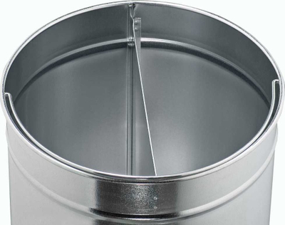 Kosh plehrash Wesco Push Two, 2x25L, inox, ngjyrë argjendi