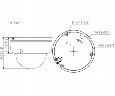 Kamerë IP Dahua HDBW1439E1 A IL 0280B S6, 4MP, dome, e bardhë