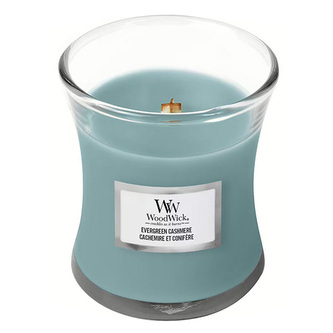 Qiri aromatik WoodWick Evergreen Cashmere, 275 g