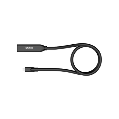 USB-C продолжен кабел Unitek, 5 m, 10Gbps USB 3.1, црн