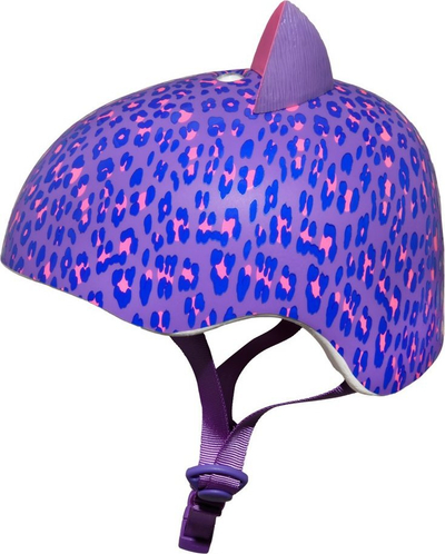 Helm biçiklete Krash FS Leopard Kitty, për kalamaj 8+, lejla me rozë