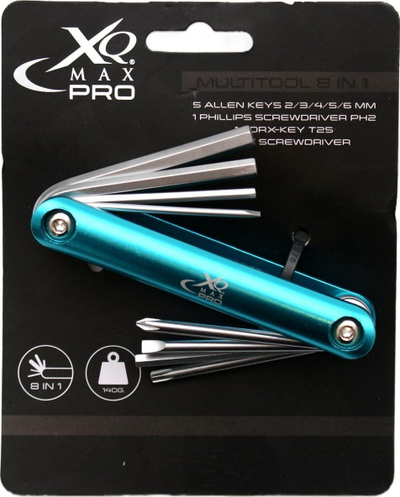 Set veglash biçiklete XQmax Pro, 8 në 1, çelik alumin, blu