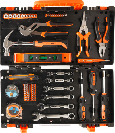 Сет алат Isma Toolbox, 1400 парчиња, со куфер, сива