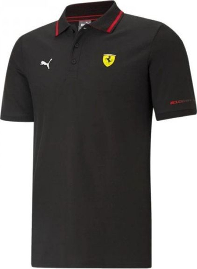 Bluzë polo PUMA Scuderia Ferrari, përditshme, e zezë