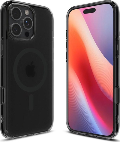 Mbrojtëse telefoni Spigen Ultra Hybrid T MagSafe, për iPhone 16 Pro, transparente, me kornizë të zezë