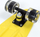 Skateboard penny SMJ Sport BS-2206PL, 22", me rrota LED, i verdhë