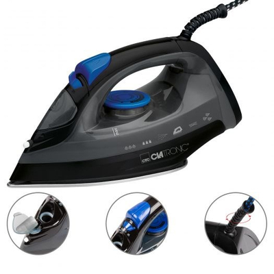 Hekur me avull Clatronic DB 3703, taban inox, avull vertikal, blu