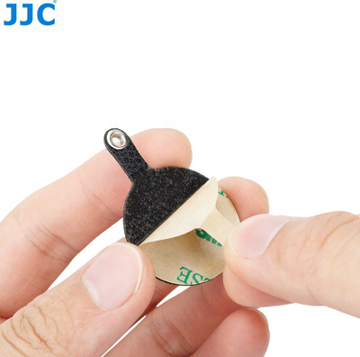 Mbajtëse kapaku lente JJC LC-RX6, me litar, ngjitëse 3M, e zezë