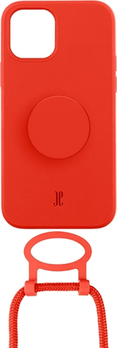 Klloçkë telefoni Just Elegance PopGrip për Apple iPhone 12 / 12 Pro, me litar, e kuqe