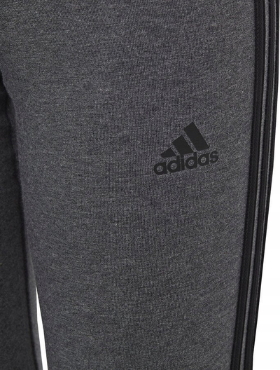 Leggings për fëmijë adidas 3 Stripes TIG Jr IC3626, pambuk elastik, gri
